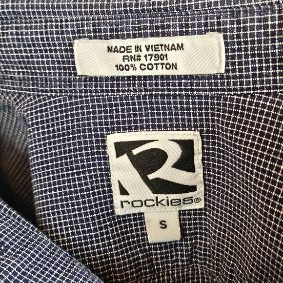 Rockies western plaid button front long sleeve top size small - Picture 14 of 15